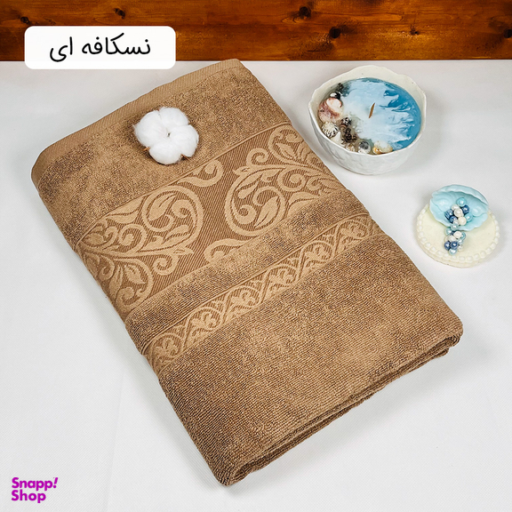 حوله حمامی دنیز طرح آنیسا سایز 100×160 سانتی متر