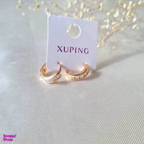 گوشواره زنانه ژوپینگ مدل نگینی حلقه ای کد h9