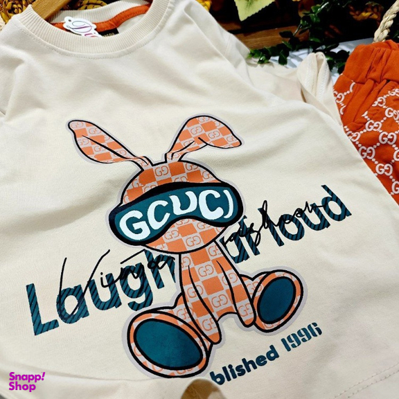 ست تیشرت و شلوارک مدل گوچی کد 7656