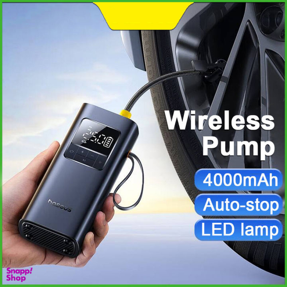 پمپ باد و چراغ قوه شارژی باسئوس مدل SuperMini Pro Series