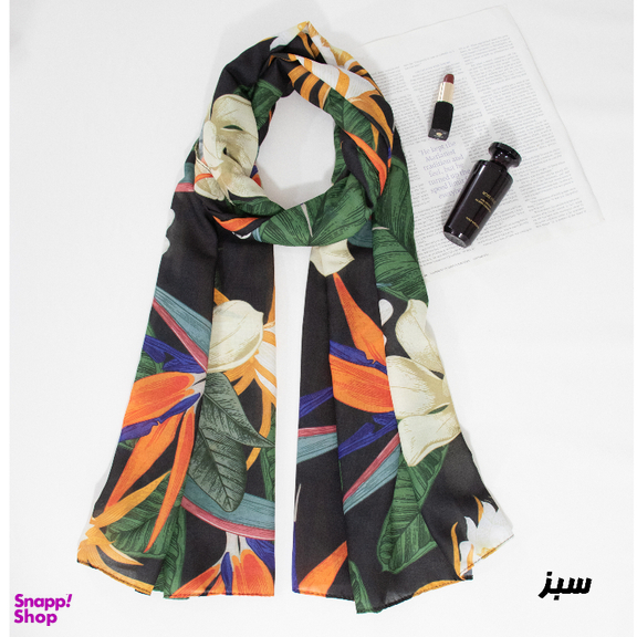 شال زنانه طرح پرنده بهشتی کد ANA1410