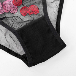 ست شورت و سوتین زنانه نوشه پوش کد 88807 رنگ مشکی قرمز