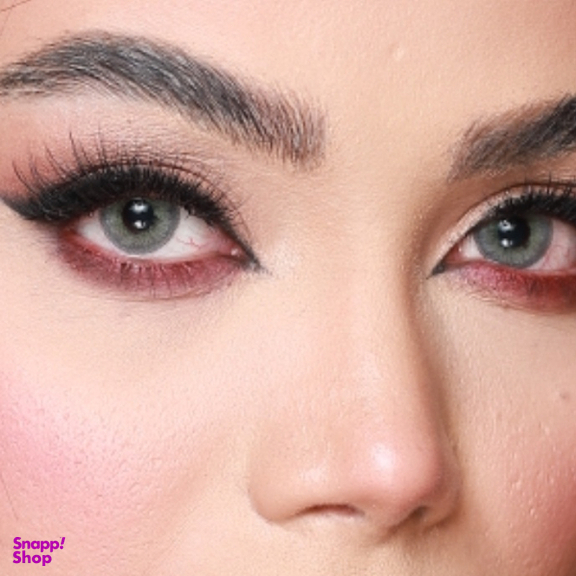 لنز رنگی سالیانه هرا شماره 09 کد RYA310 رنگ سبز طوسی دور مشکی