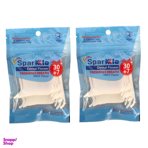 نخ دندان اسپارکل مدل کمانی مجموعه 2 عددی