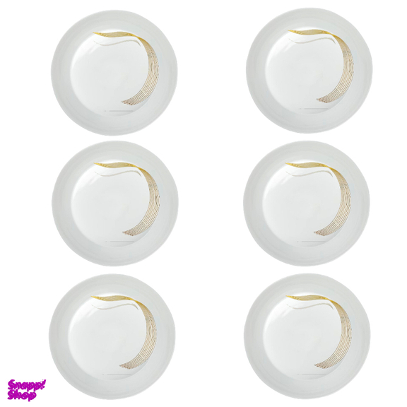 بشقاب میوه‌ خوری گلدن اپال مدل شمل استراکچر میوه بسته 6 عددی