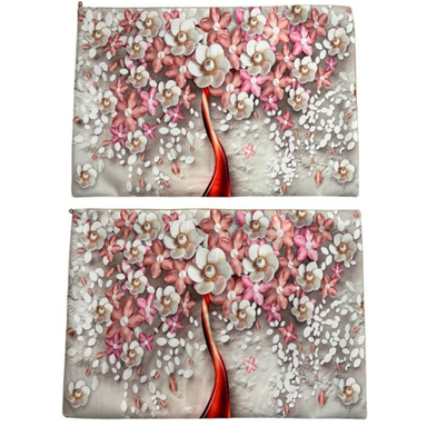 روبالشی مخمل سه بعدی طرح شکوفه کد 327 مجموعه 2 عددی