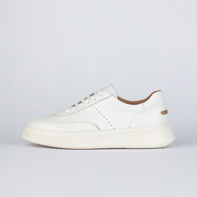 کفش چرم مردانه پانوپا مدل ونس 018 رنگ سفید