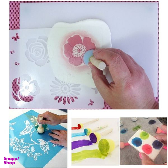 ابزار تزیین فوندانت به گز مدل تامپون اسفنجی مجموعه 4 عددی