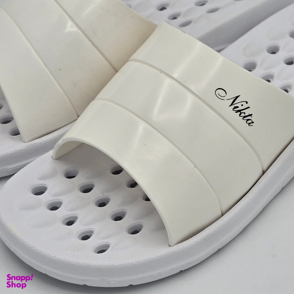 دمپایی حمام نیکتا کد 078 رنگ سفید