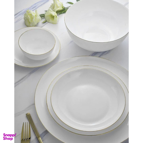 سرویس غذاخوری 26 پارچه آرکوپال مدل دایره لب طلا