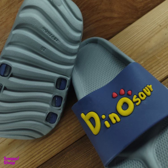 دمپایی بچگانه زیتون مدل داینو تا به تا کد 131414 رنگ طوسی