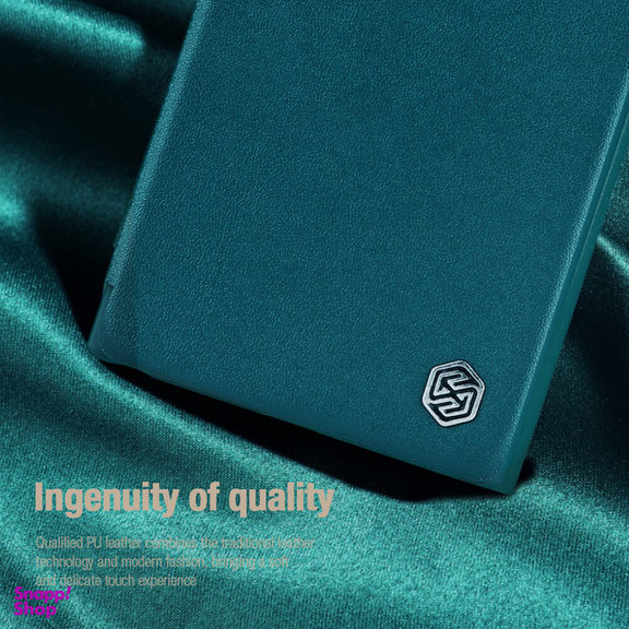 کیف کلاسوری نیلکین مدل Qin Pro Plain Cloth مناسب برای گوشی موبایل سامسونگ Galaxy S23 Ultra