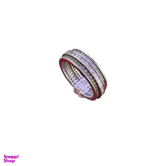 انگشتر نقره 925 عیار زنانه طرح تمام نگین کد roj 1344