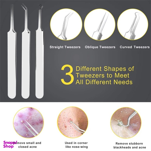 قلم پاکسازی پوست و کاشت مژه کیو وای اچ مدل derm-3199 مجموعه 10 عددی