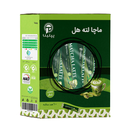 ماچا لته هل بدون شکر و شیرین شده با استویا پپتینا وزن 100 گرم بسته 10 عددی