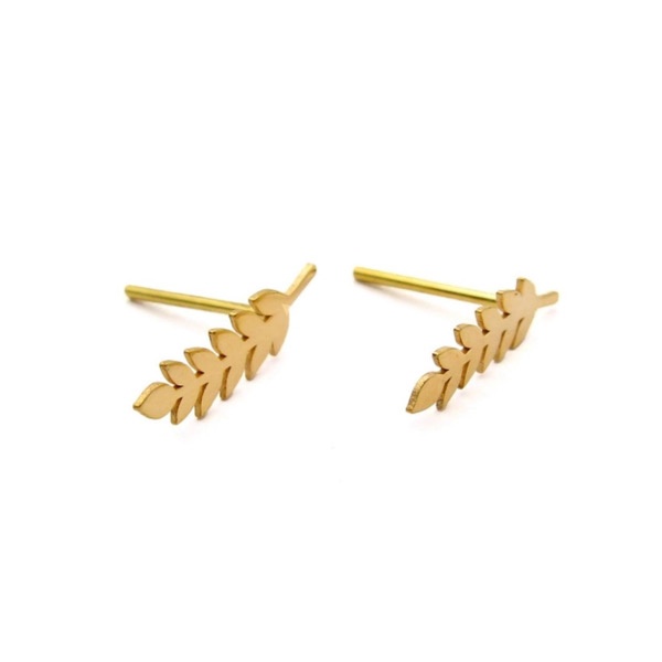 گوشواره طلا 18 عیار زنانه گالری یگانه طرح گندم
