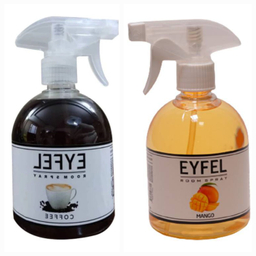 اسپری خوشبوکننده هوا ایفل(Eyfel)مدل قهوه و انبه حجم 500میلی لیتر بسته 2عددی