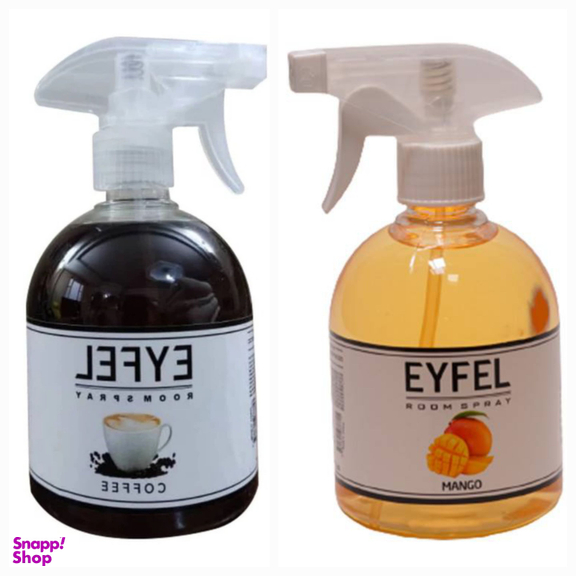 اسپری خوشبوکننده هوا ایفل(Eyfel)مدل قهوه و انبه حجم 500میلی لیتر بسته 2عددی