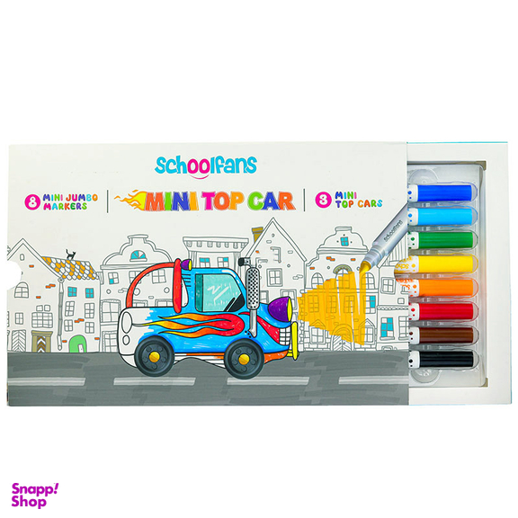 ماژیک رنگ آمیزی اسکول فنس کد 20 به همراه کاردستی بسته 8 عددی