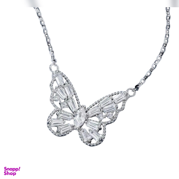 گردنبند نقره زنانه مدل پروانه کد 112