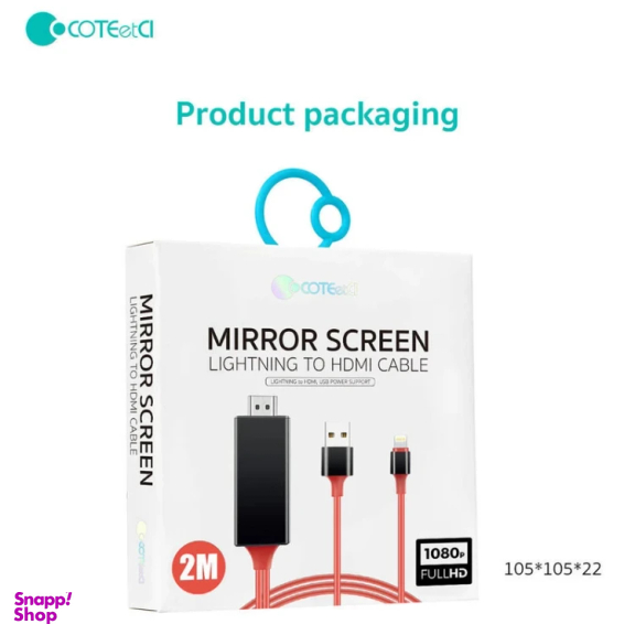 کابل تبدیل HDMI به Lightning/USB کوتتسی مدل 33021 طول 2 متر