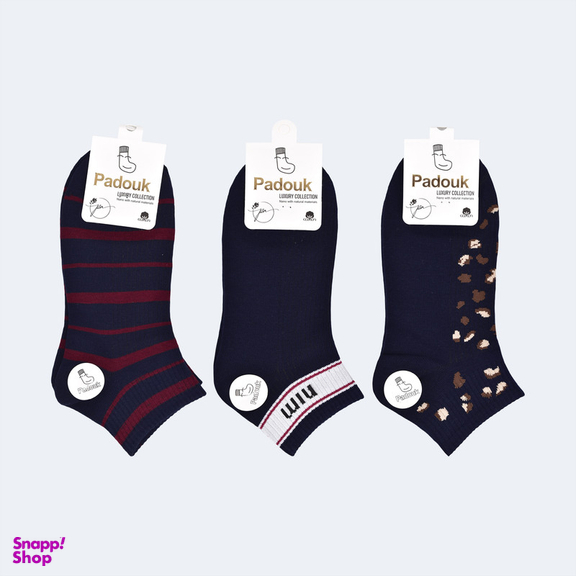 جوراب ساق کوتاه زنانه پادوک مدل سونا کد M5125 مجموعه 3 عددی