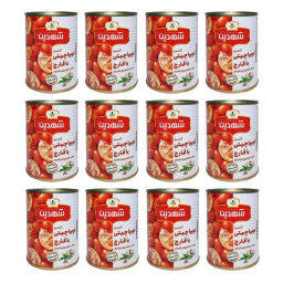 کنسرو لوبیا چیتی با قارچ شهدین وزن 370 گرم بسته 12 عددی
