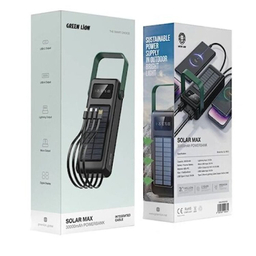 پاوربانک گرین لاین مدل Solar Max ظرفیت 30000 میلی آمپر ساعت
