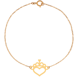 پابند طلا 18 عیار زنانه الن نار مدل شاه قلب 2111