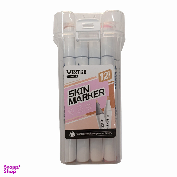 ماژیک 12 رنگ وینتر مدل skinco12