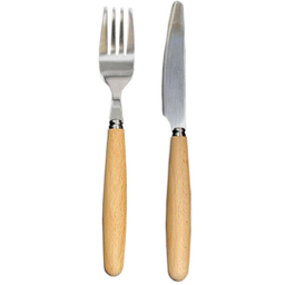 ست کارد و چنگال میوه خوری 12 پارچه مدل دسته چوبی