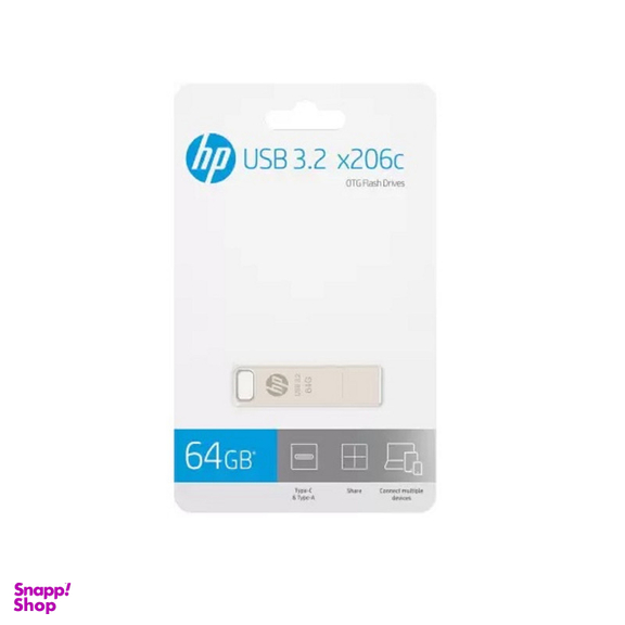 فلش مموری اچ  پی مدل x206c ظرفیت 64 گیگابایت