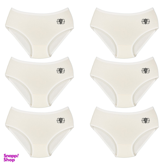 شورت زنانه برهان تن پوش مدل اسلیپ 03 بسته 6 عددی رنگ سفید