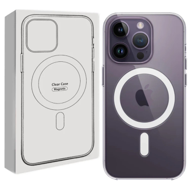 کاور گوشی موبایل مدل Transparent Mag Safe شفاف مناسب اپل iPhone 15 Pro Max