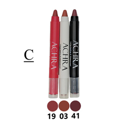 رژ لب جامد جامد مخملی آچرا مدل G مجموعه 3 عددی