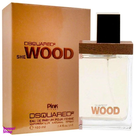 ادوپرفیوم زنانه پینک ویژوآل مدل شی وود حجم 100 میلی لیتر