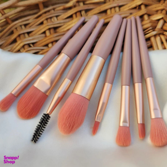 ست براش آرایشی مدل مینی کد 100 مجموعه 8 عددی