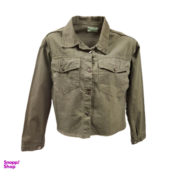 کراپ کت زنانه مدل ShJ رنگ سبز تیره