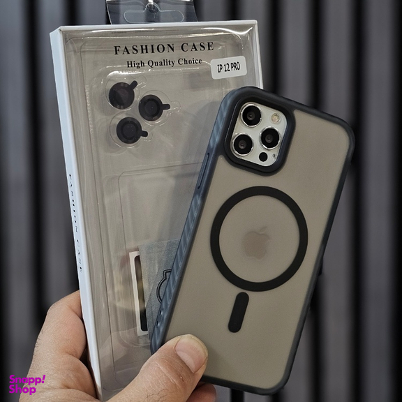 کاور گوشی موبایل فشن مدل مگ سیف مناسب برای اپل iPhone 12 / 12 Pro به همراه گلس صفحه و گلس لنز