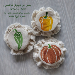 درپوش شیشه ای تزیینی ستی مدل D6 مجموعه ۳ عددی