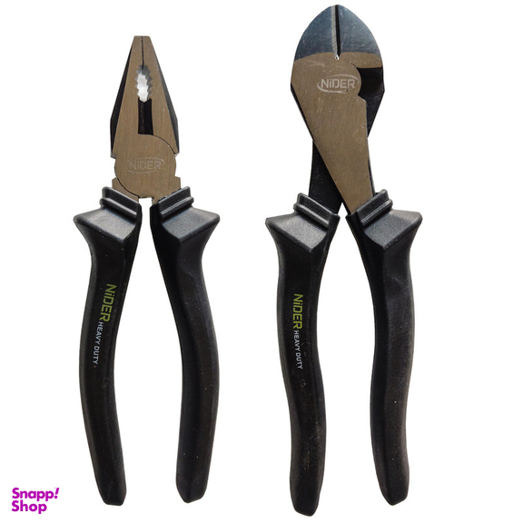 انبر دست و سیم چین نیدر کد HEAVY DUTY CR-V 08 سایز 8 اینچ مجموعه 2 عددی