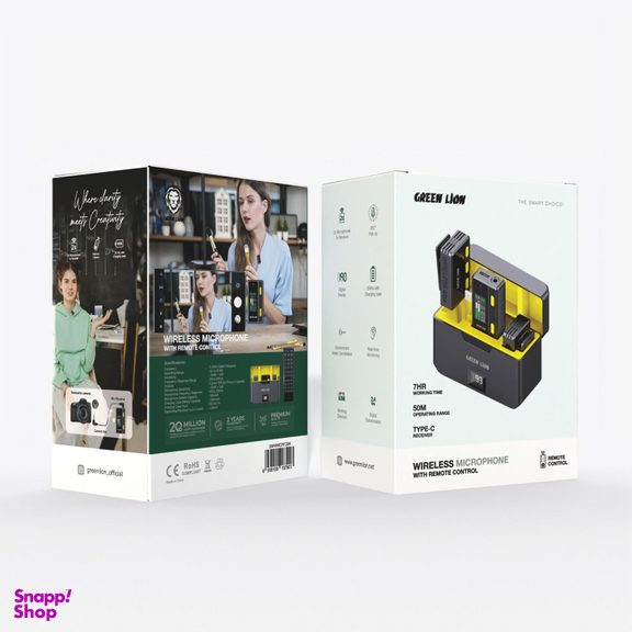میکرون بی سیم یقه ای گرین لاین مدل GNWMICRTCBK به همراه ریموت کنترل