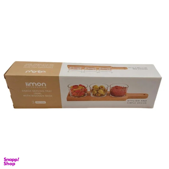 ظرف سرو و پذیرایی لیمون کد 7350 بسته ۳ عددی