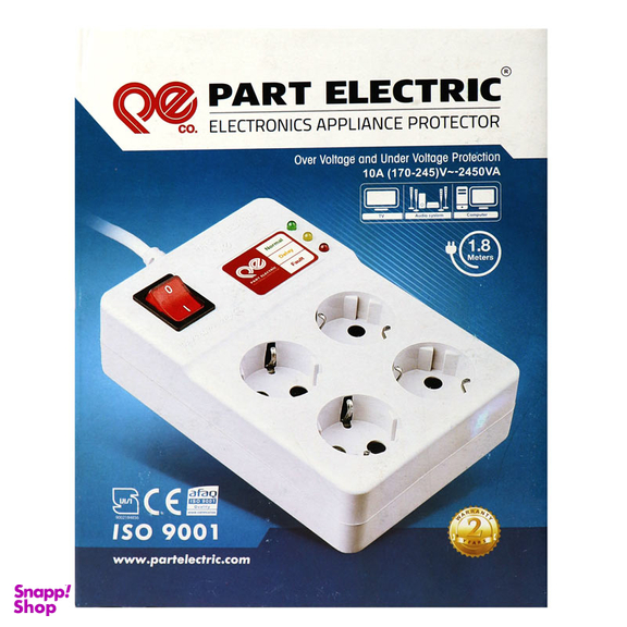 چندراهی برق و محافظ پارت الکتریک مدل Pe2204