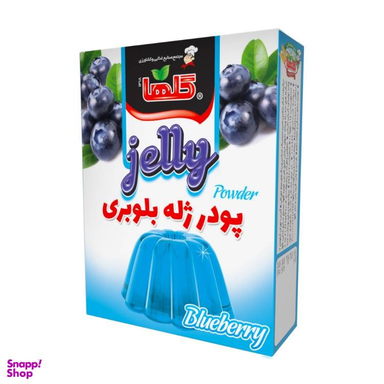 پودر ژله بلوبری گلها وزن 100 گرم بسته بندی جعبه