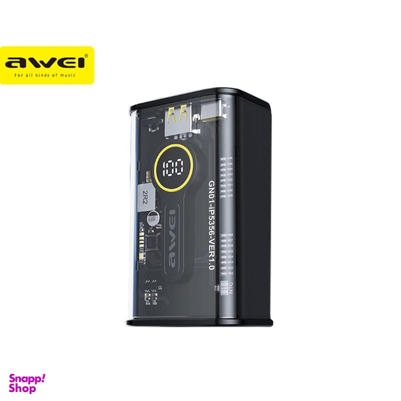 پاوربانک اوی مدل AWEI P165K Glass ظرفیت 10000 میلی‌ آمپر ساعت