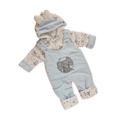 کاپشن نوزاد طرح فیل کد 224 رنگ آبی