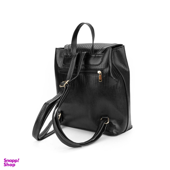 کوله پشتی زنانه بیسراک مدل پوست ماری کد 1221100 رنگ مشکی