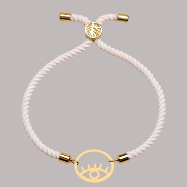 دستبند طلا 18 عیار زنانه کرابو طرح چشم مدل Kr102177