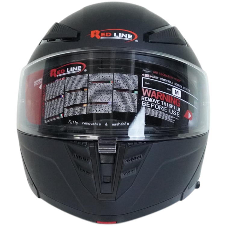 کلاه کاسکت فک متحرک رد لاین کد 960 رنگ مشکی مات به همراه کاور